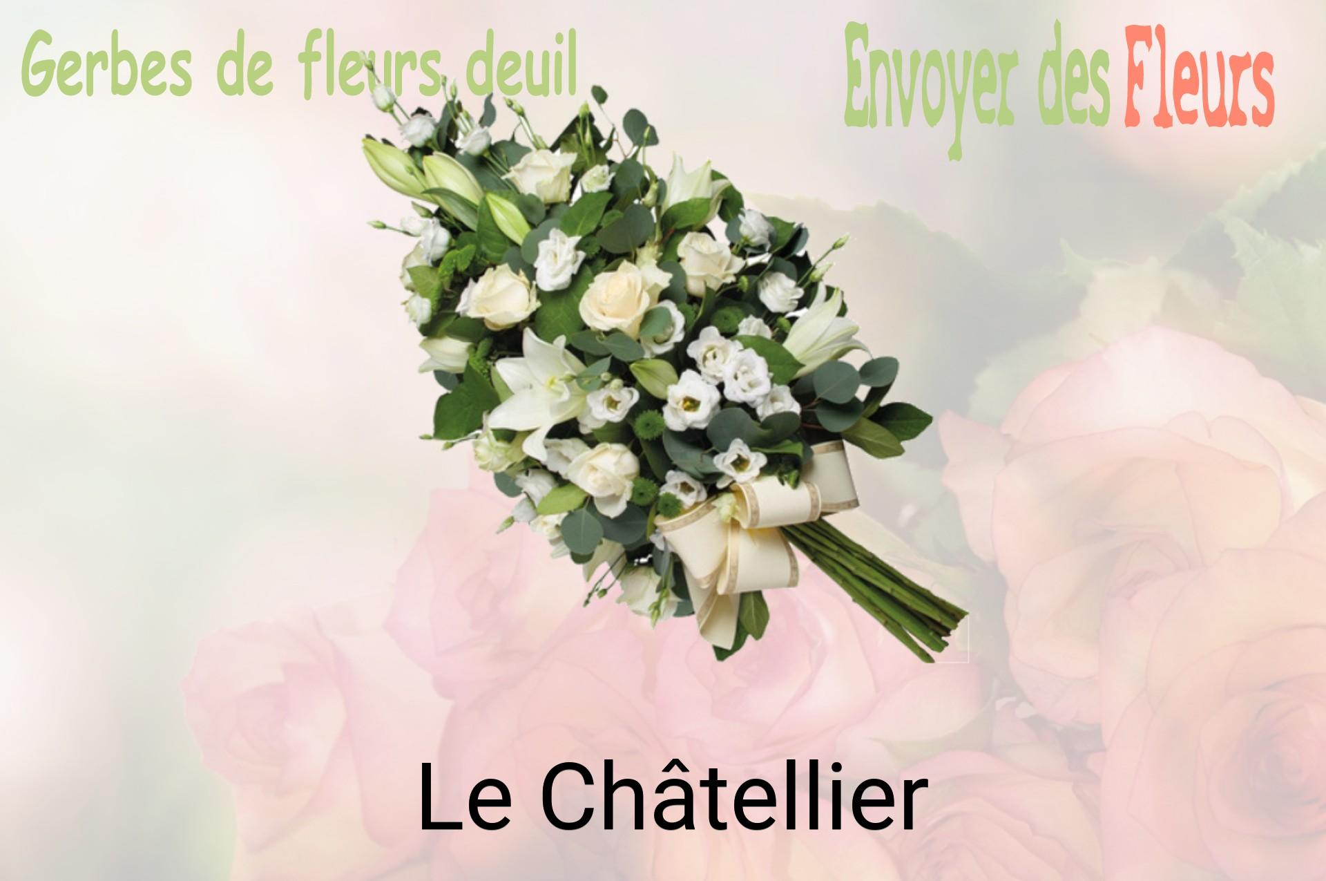 Gerbe de fleurs de deuil livrée à Le Châtellier